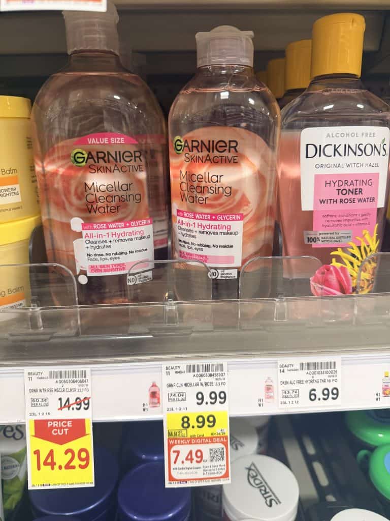 Garnier and Maybelline Kroger Shelf Image