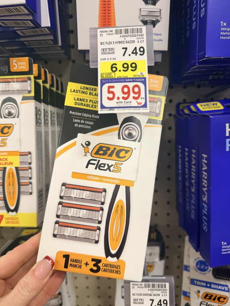BIC disposable razors kroger shelf image