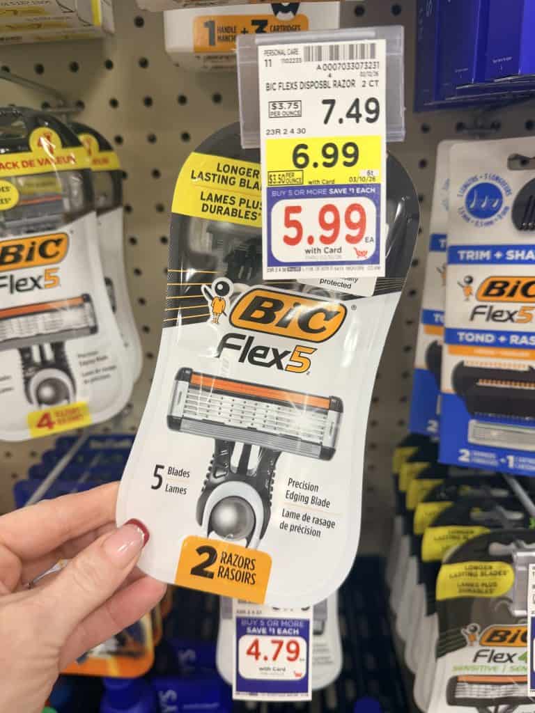 BIC disposable razors kroger shelf image