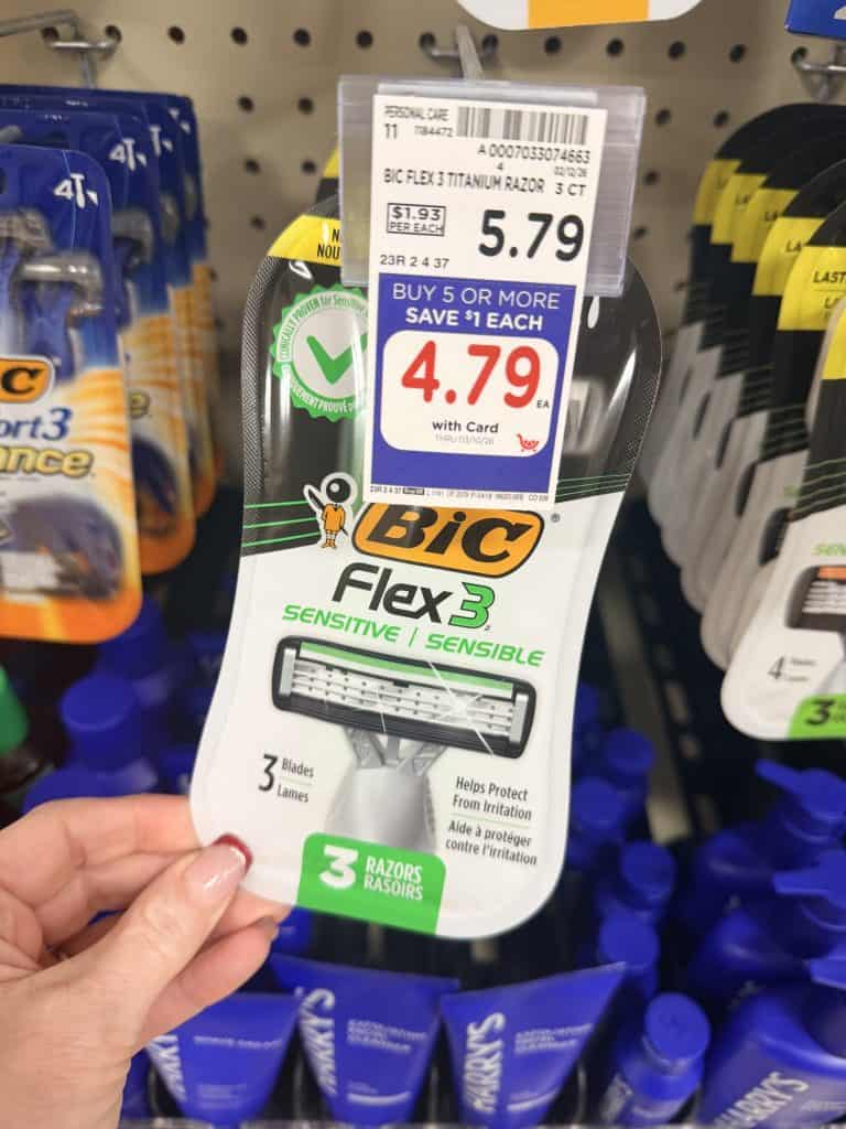 BIC disposable razors kroger shelf image