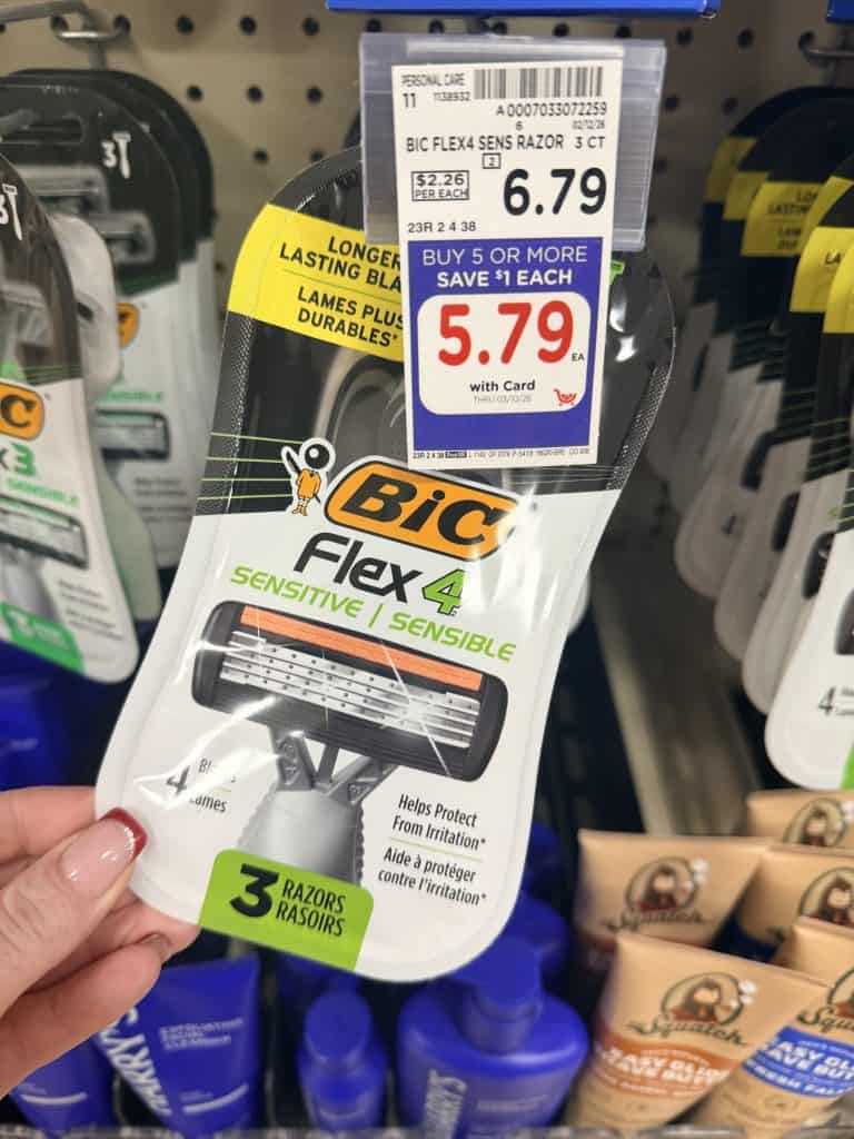 BIC disposable razors kroger shelf image