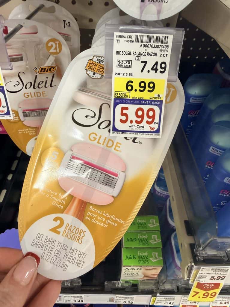 BIC disposable razors kroger shelf image