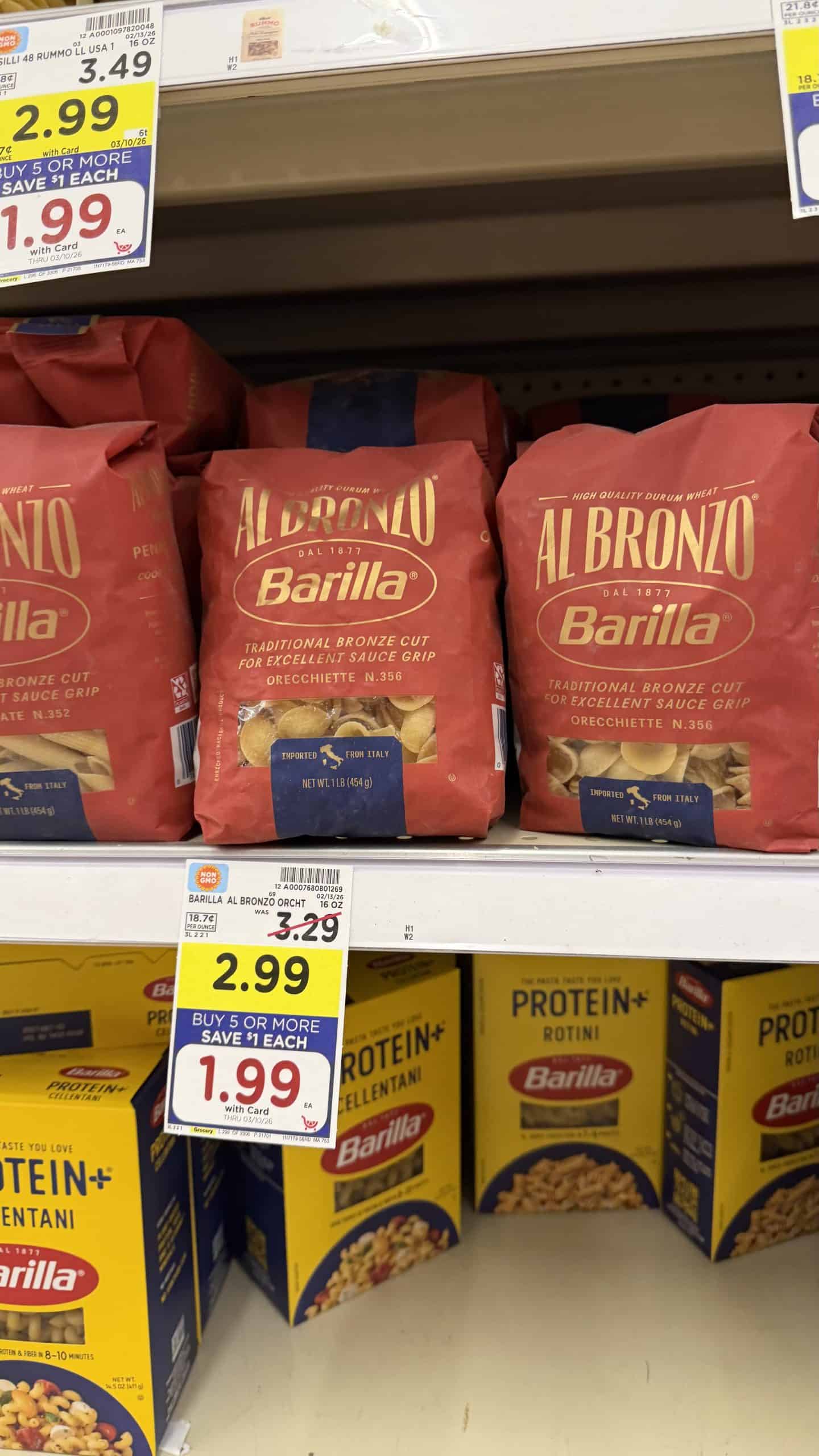 al bronzo barilla kroger shelf image