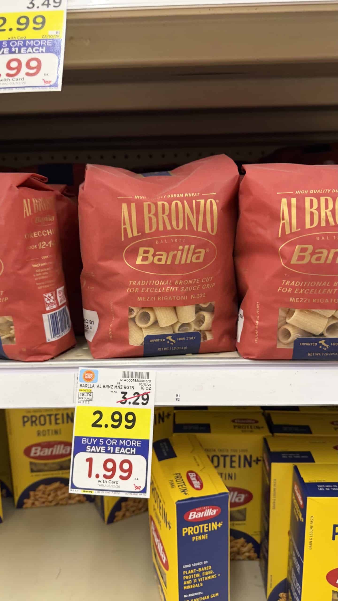 al bronzo barilla kroger shelf image