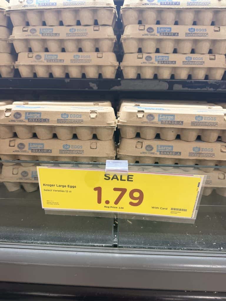kroger eggs shelf image