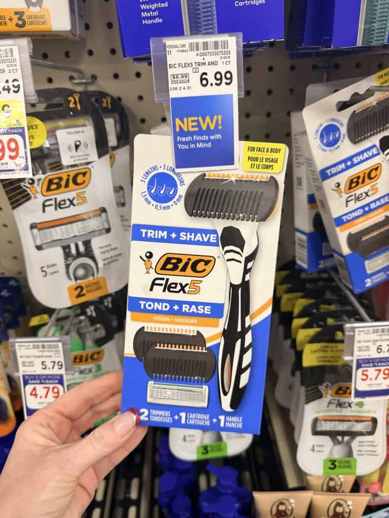 BIC disposable razors kroger shelf image