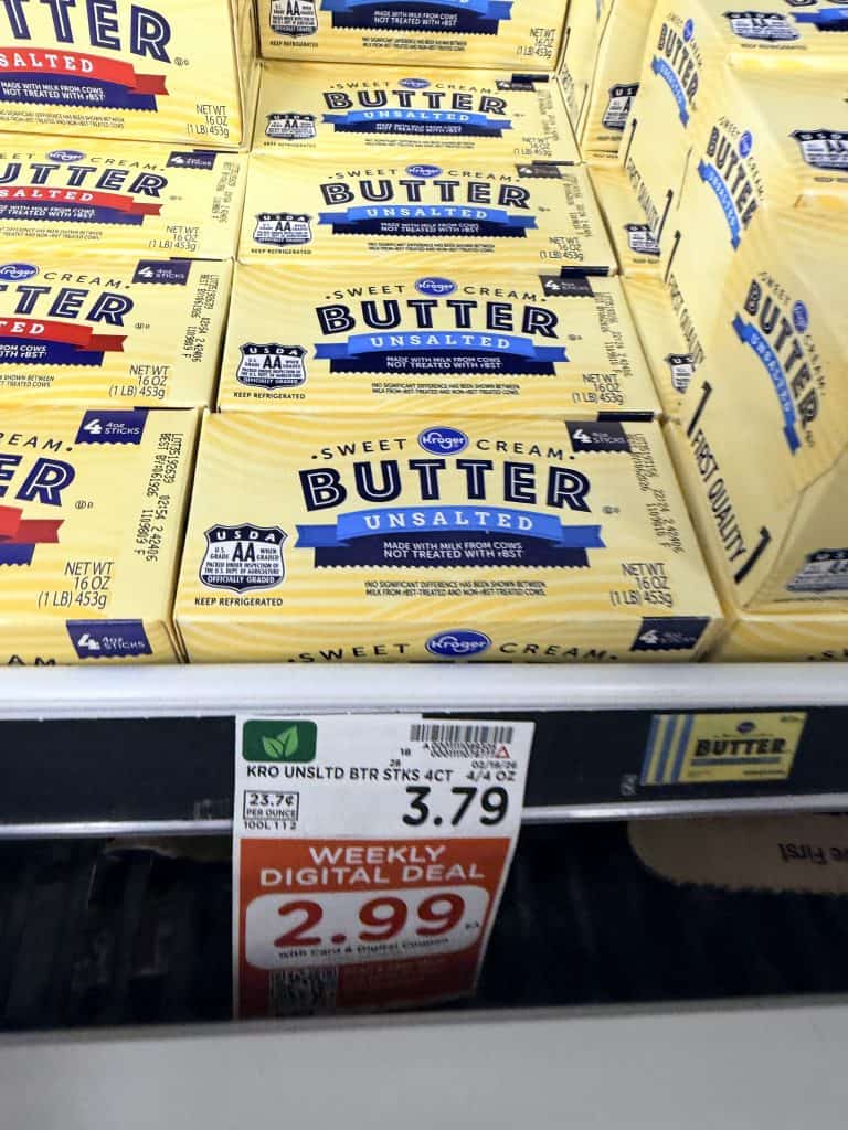 kroger butter shelf image