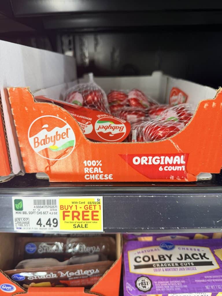 babybel cheese kroger shelf image