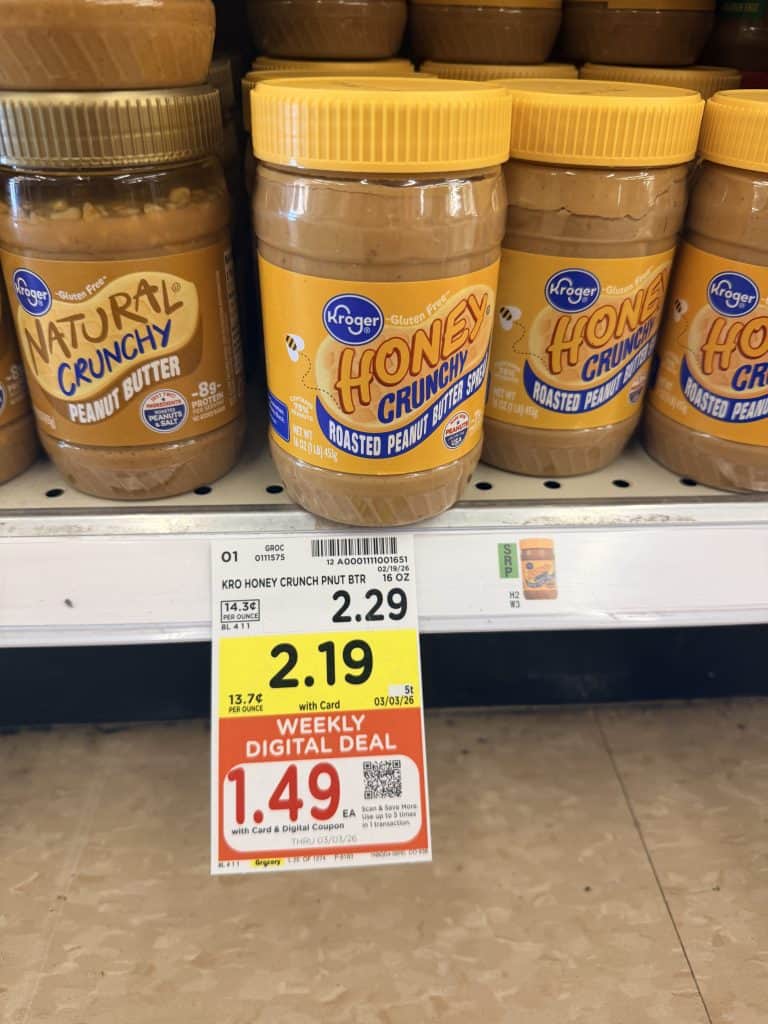 kroger peanut butter shelf image