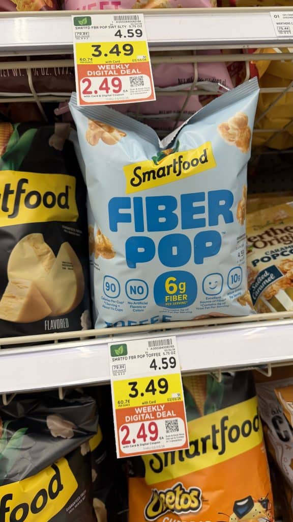 Smartfood, Lay's Baked and Miss Vickies Kroger Shelf Image