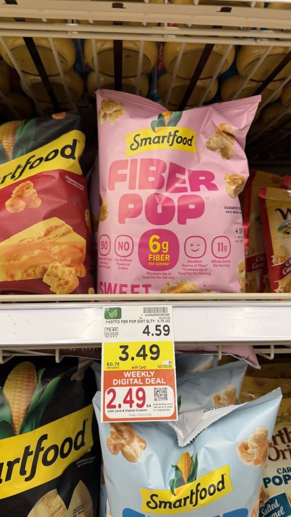 Smartfood, Lay's Baked and Miss Vickies Kroger Shelf Image