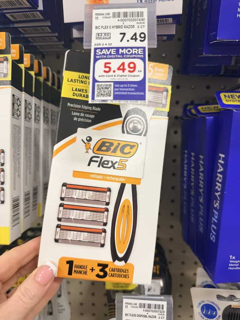 BIC disposable razors kroger shelf image