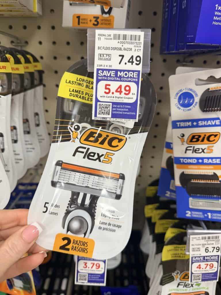 BIC disposable razors kroger shelf image
