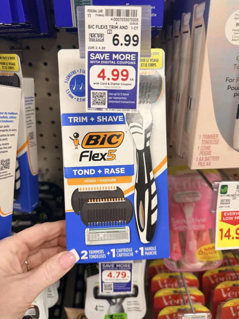 BIC disposable razors kroger shelf image