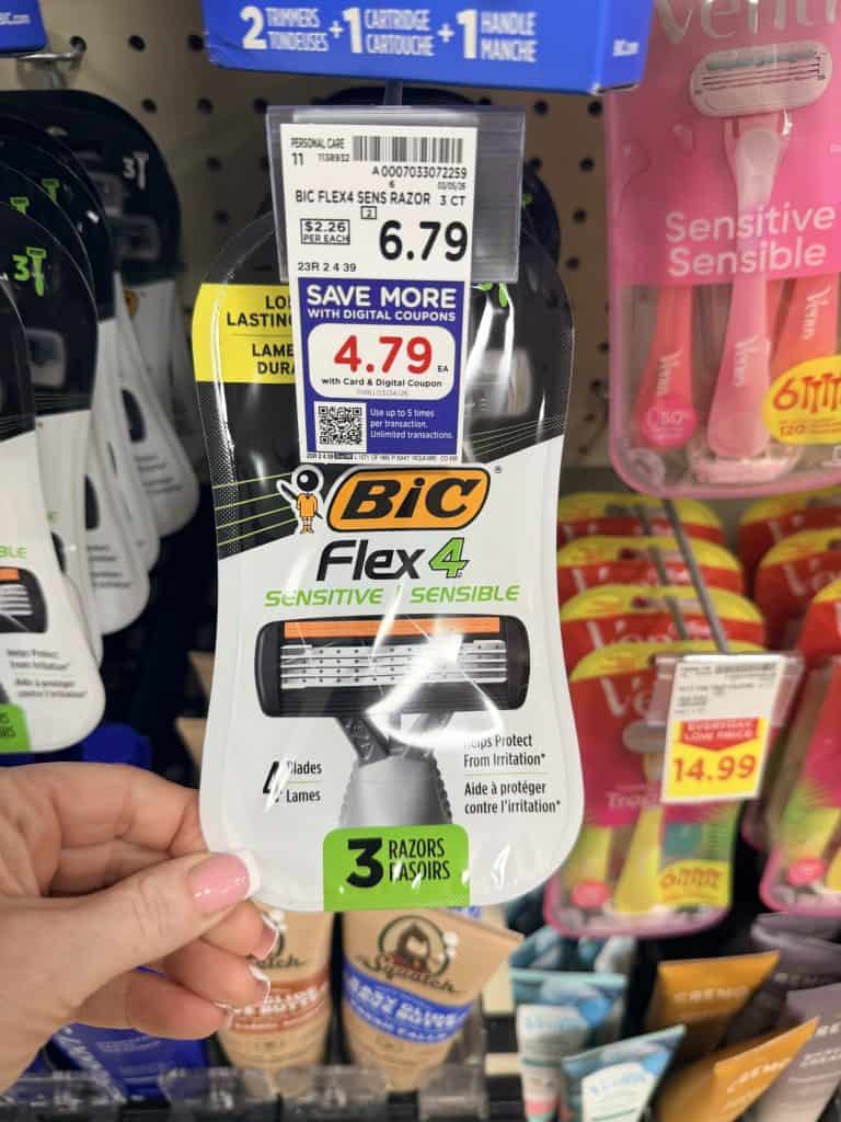 BIC disposable razors kroger shelf image