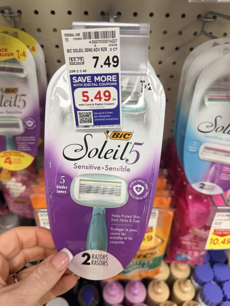 BIC disposable razors kroger shelf image