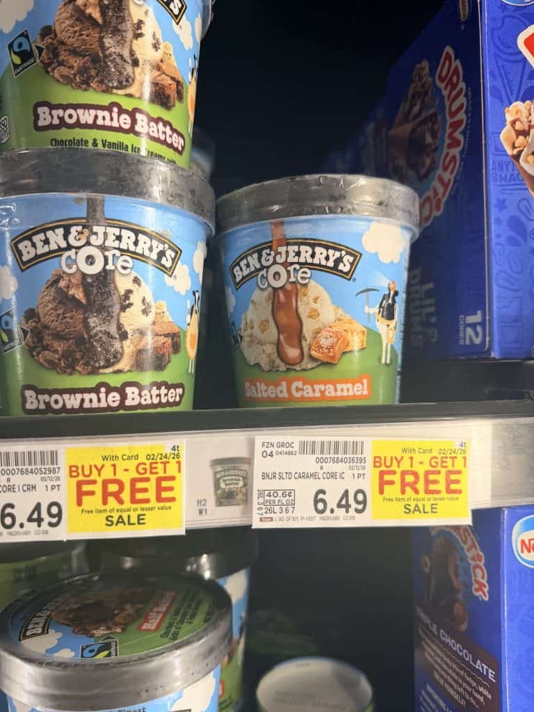 ben and jerry's ice cream kroger shelf image (2)