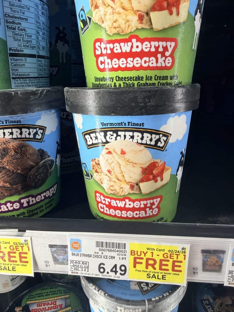 ben and jerry's ice cream kroger shelf image (2)
