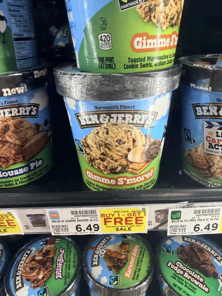ben and jerry's ice cream kroger shelf image (2)