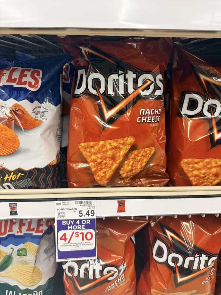 cheetos, doritos, ruffles kroger shelf image (2)