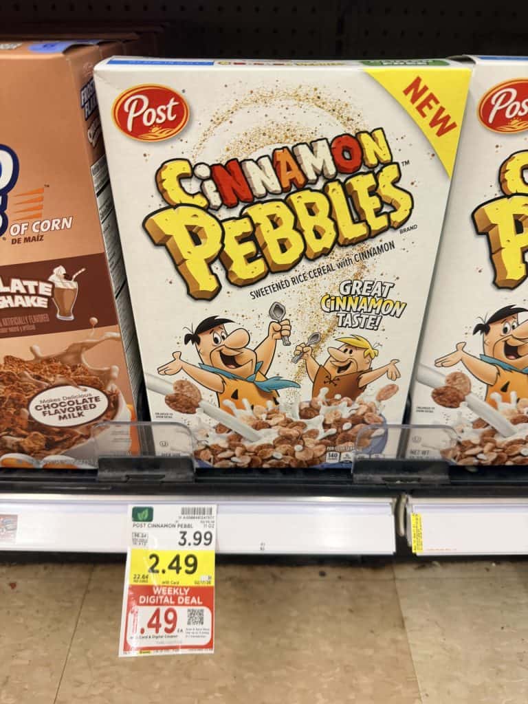 cinnamon pebbles kroger shelf image