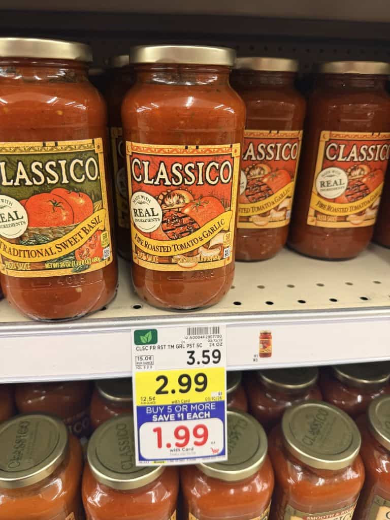 classico pasta sauce kroger shelf image (1)