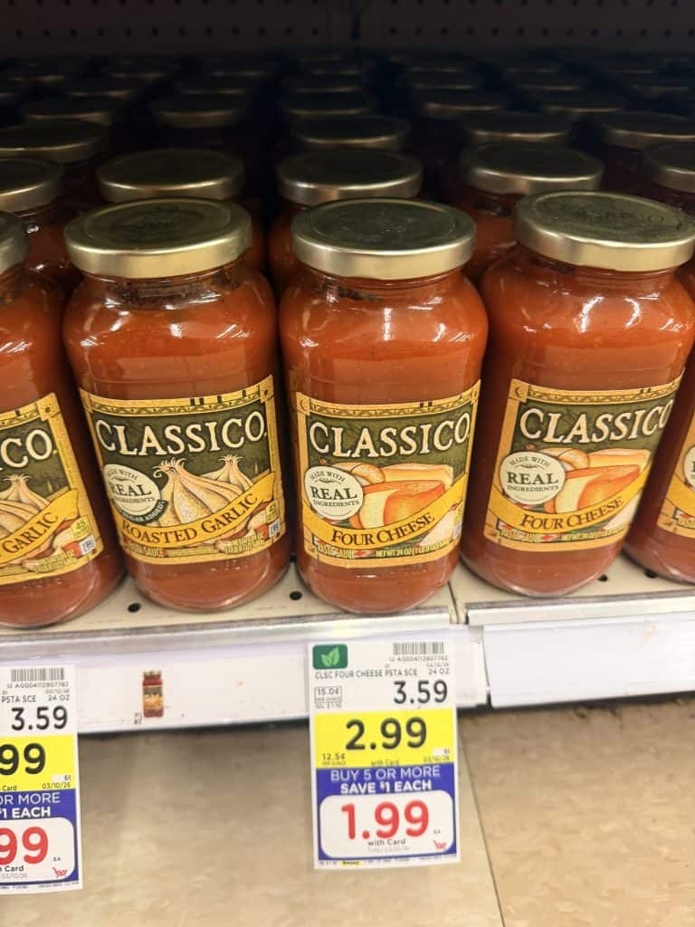 classico pasta sauce kroger shelf image (1)