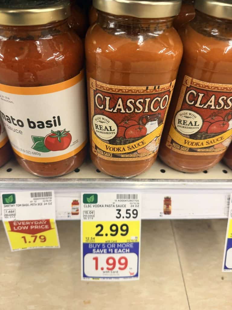 classico pasta sauce kroger shelf image (1)