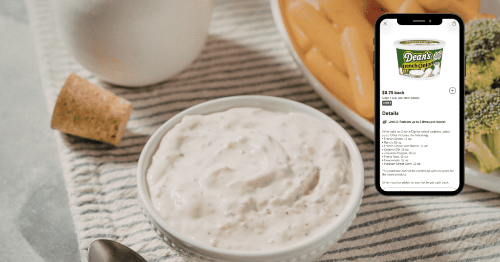 dean's dip ibotta rebate