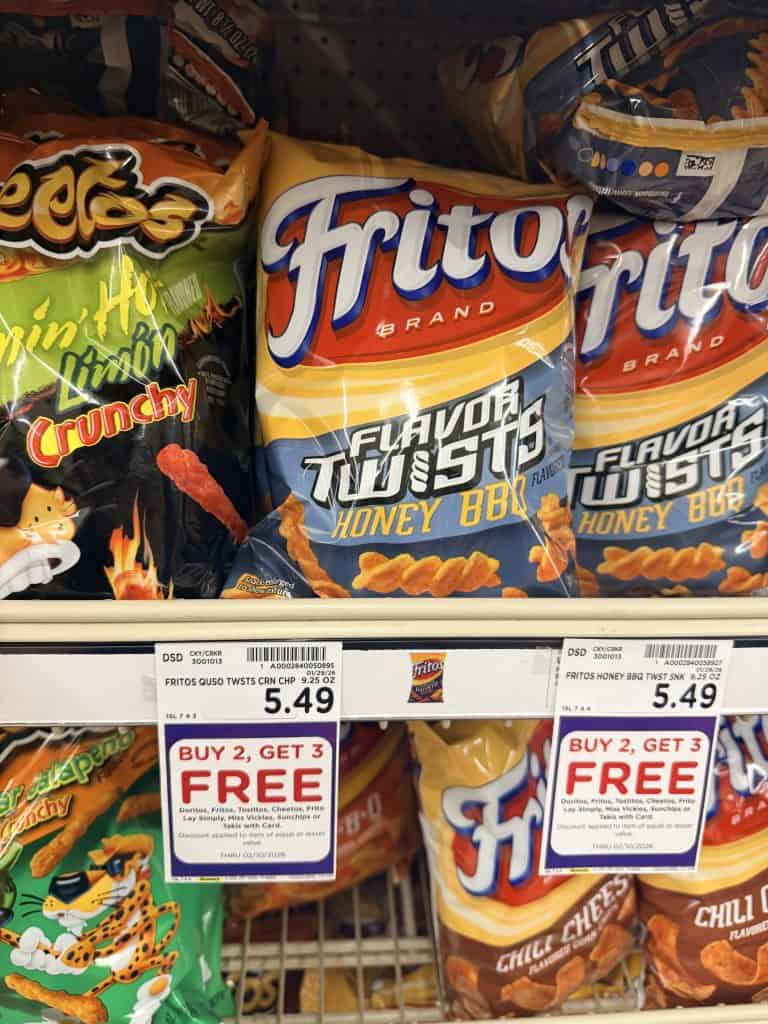 doritos, tostitos and fritos kroger shelf image (1)