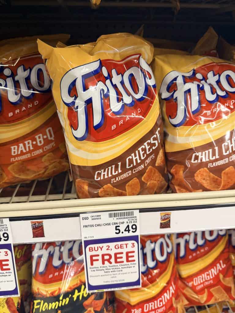 doritos, tostitos and fritos kroger shelf image (1)
