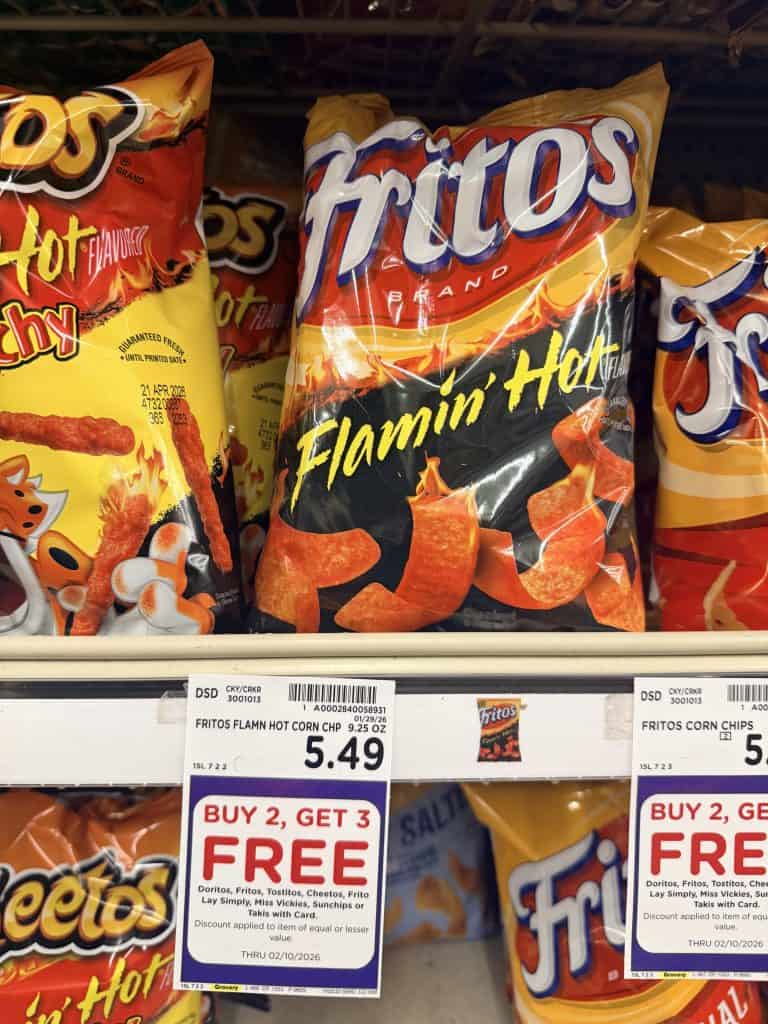 doritos, tostitos and fritos kroger shelf image (1)