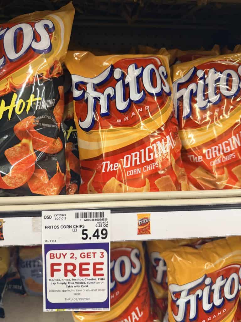 doritos, tostitos and fritos kroger shelf image (1)