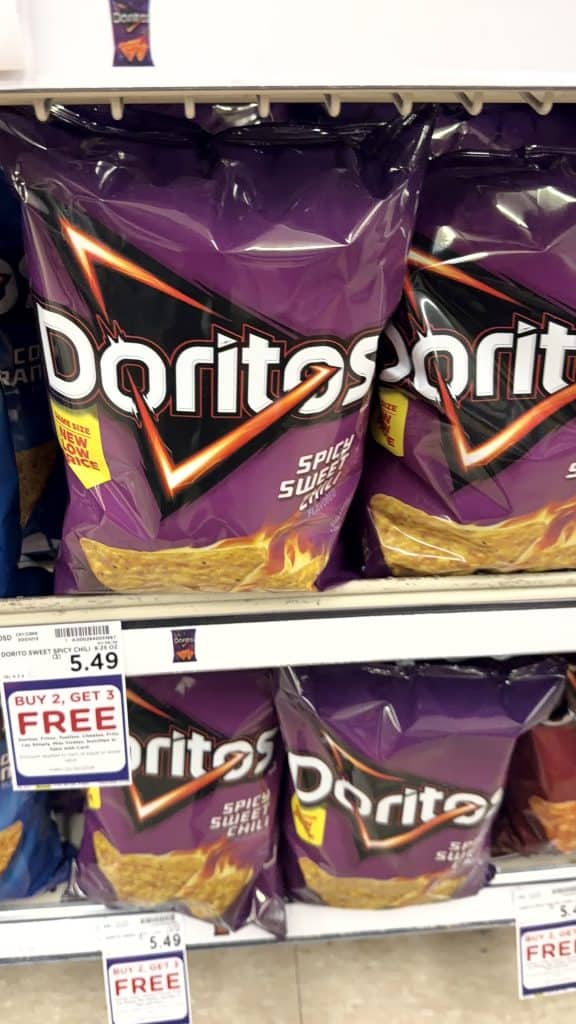 doritos, tostitos and fritos kroger shelf image (1)