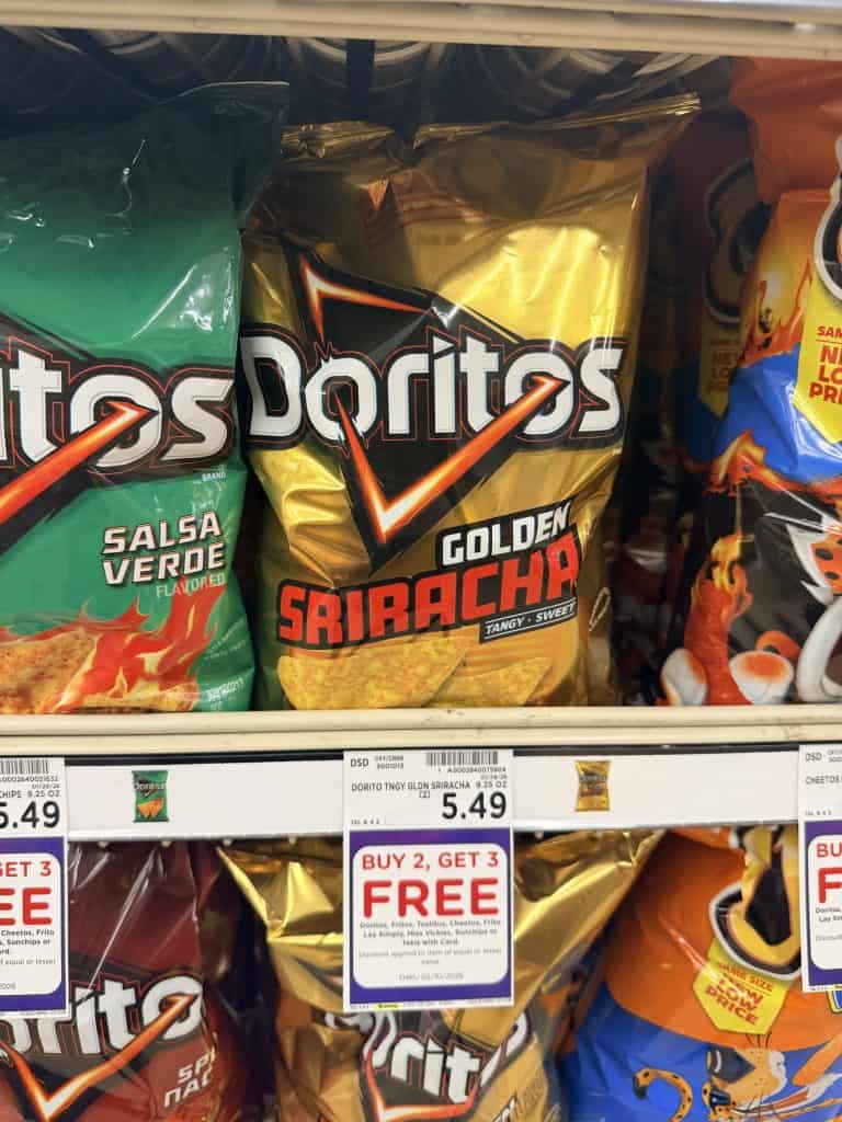 doritos, tostitos and fritos kroger shelf image (1)