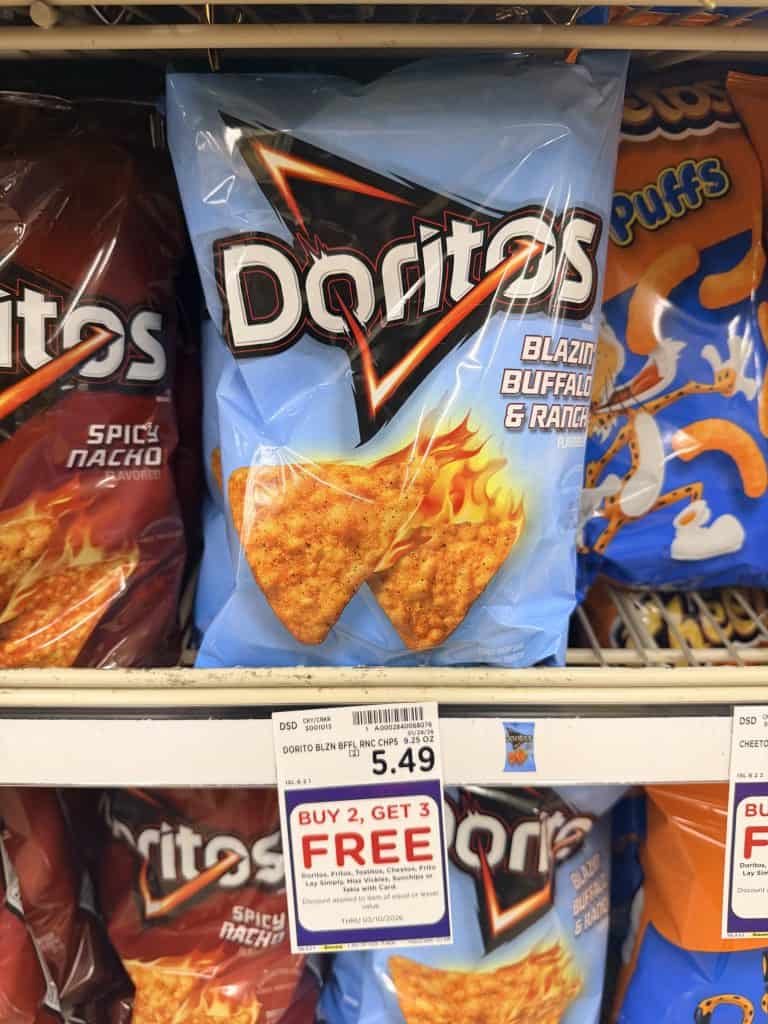 doritos, tostitos and fritos kroger shelf image (1)