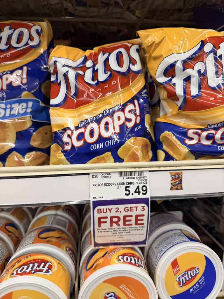 doritos, tostitos and fritos kroger shelf image (1)