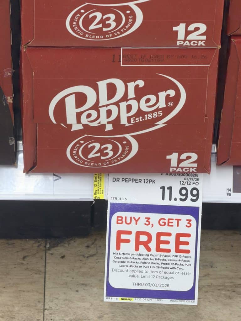 dr pepper and pepsi kroger shelf image (1)