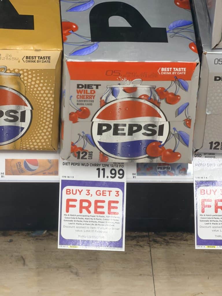 dr pepper and pepsi kroger shelf image (1)