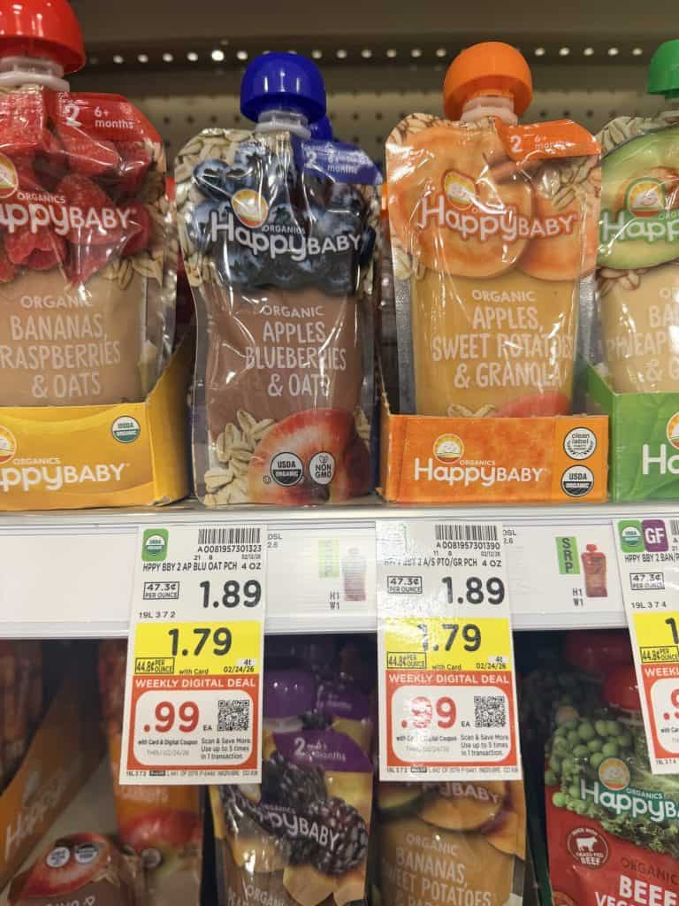 happy baby and tot pouches kroger shelf image (1)