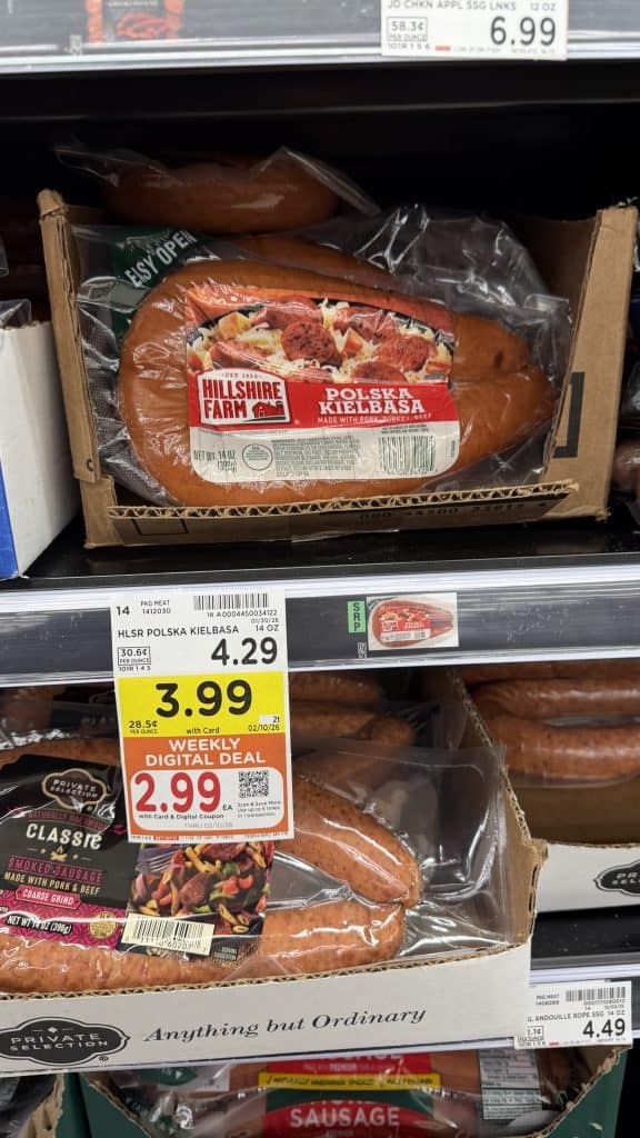 hillshire farm sausage kroger shelf image (1)