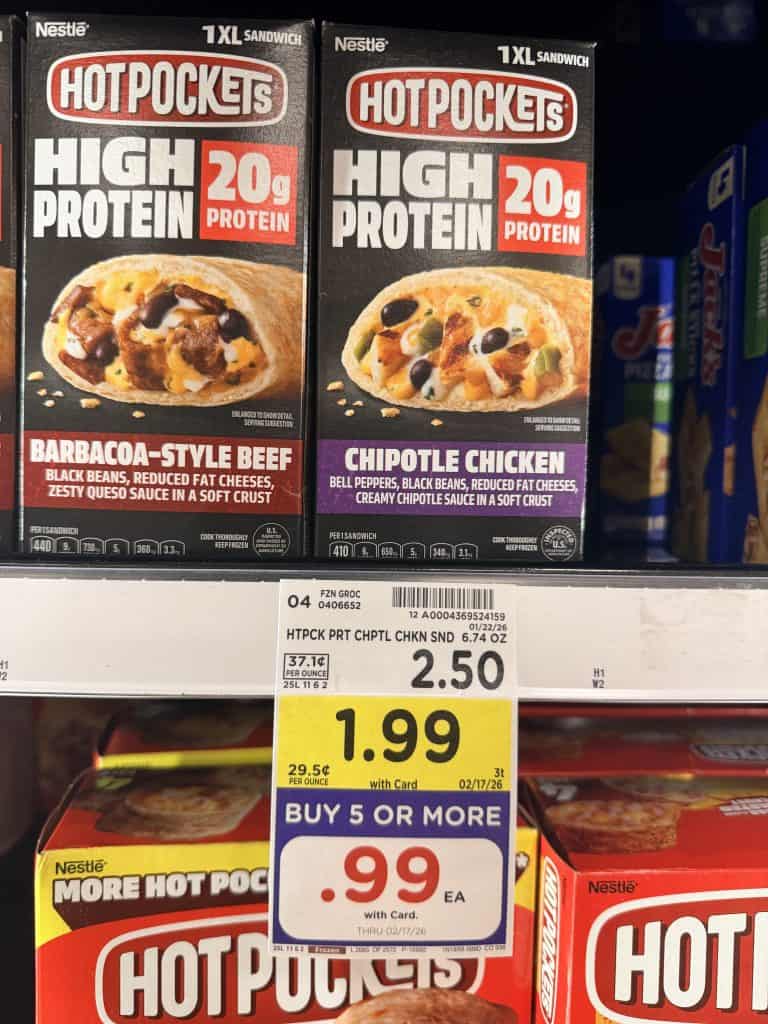 hot pocket high protein kroger shelf image (1)