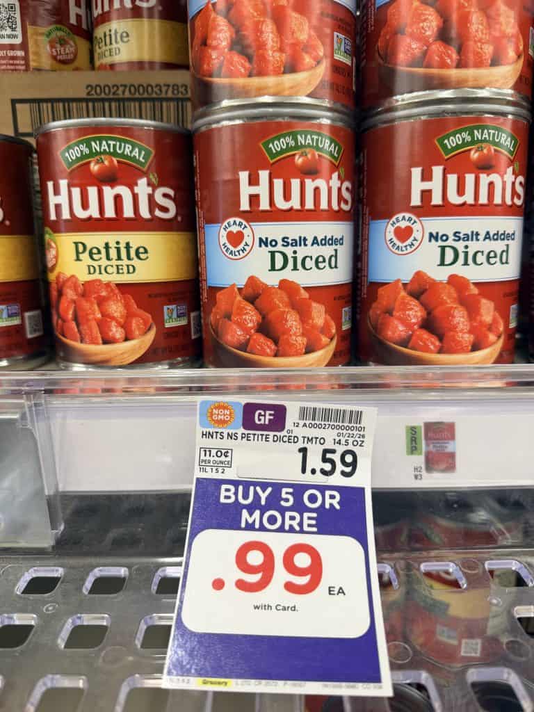 hunt's canned tomatoes kroger shelf image (1)