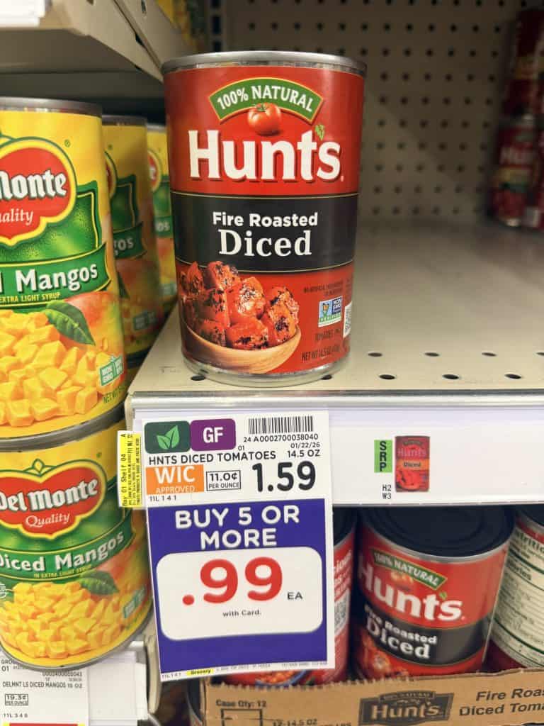 hunt's canned tomatoes kroger shelf image (1)