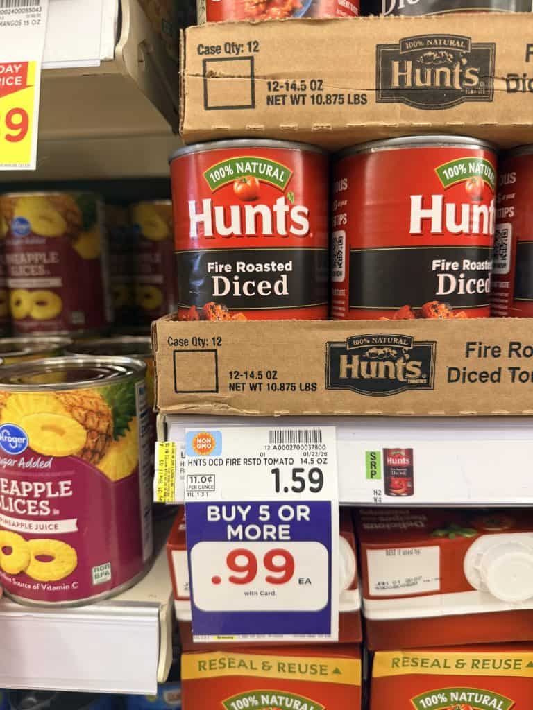 hunt's canned tomatoes kroger shelf image (1)
