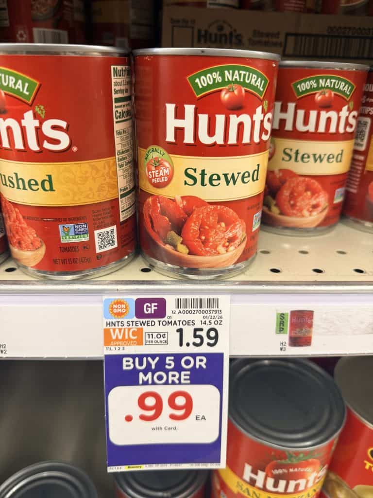 hunt's canned tomatoes kroger shelf image (1)