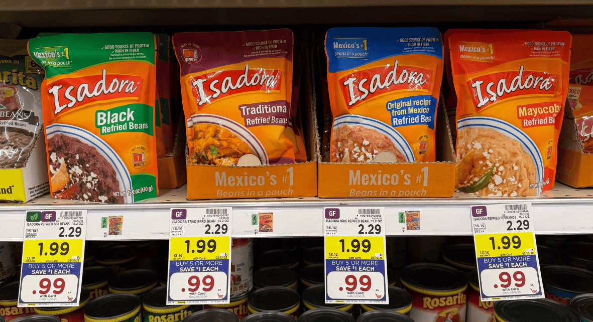 isadora refried beans kroger shelf image