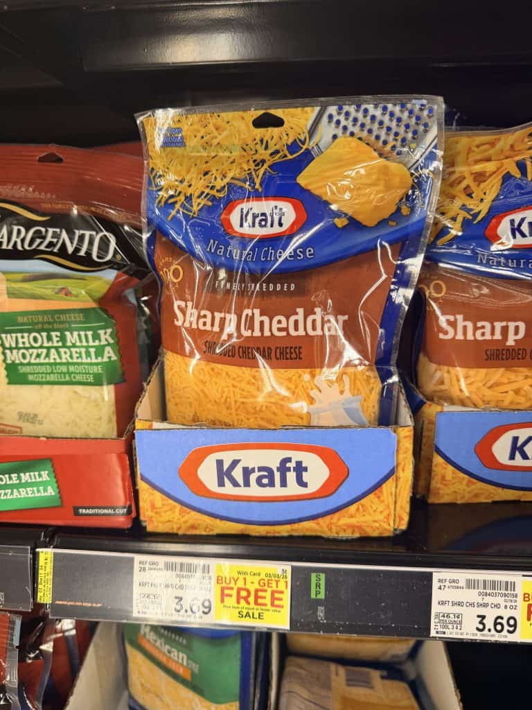 kraft shredded cheese kroger shelf image (3)