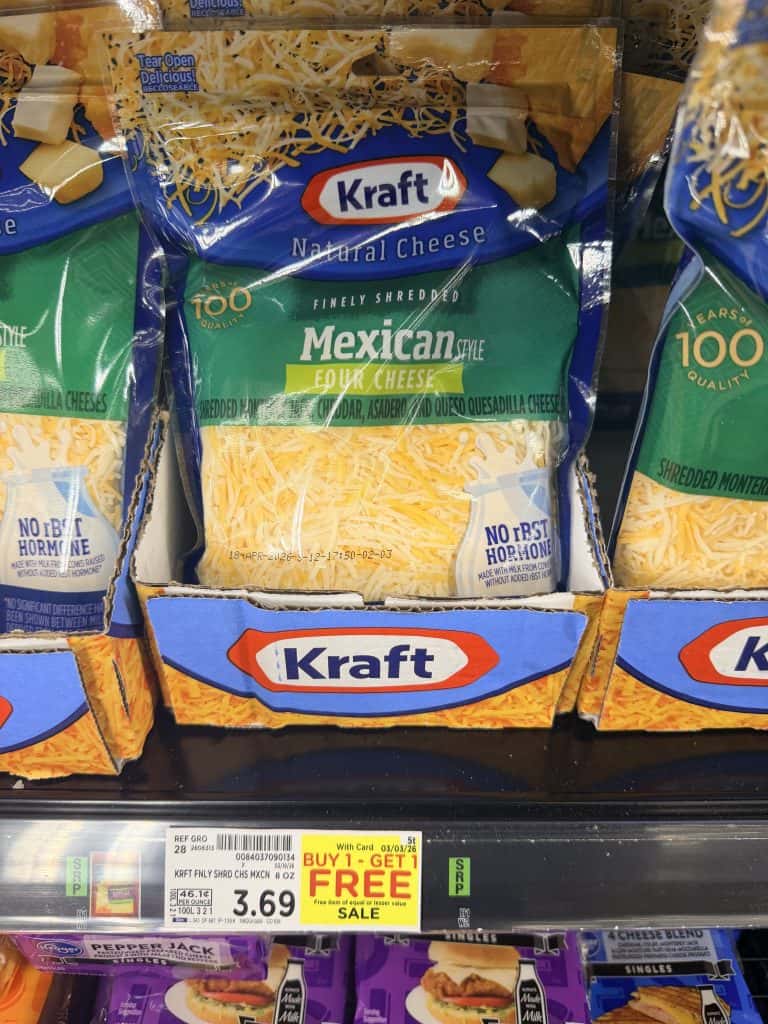 kraft shredded cheese kroger shelf image (3)