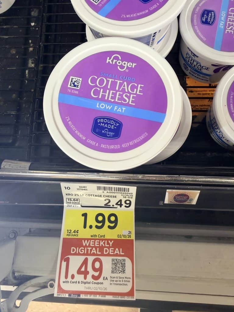 kroger cottage cheese, dips and sour cream kroger shelf image (1)